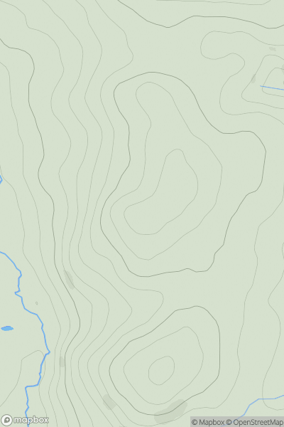 Thumbnail image for Bryn [Shropshire] showing contour plot for surrounding peak